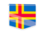 Aland Islands. Square flag label. Download icon.