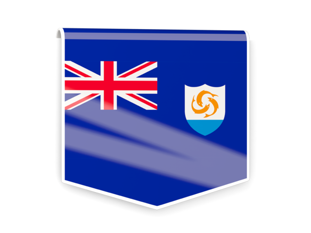 Square flag label. Download flag icon of Anguilla at PNG format
