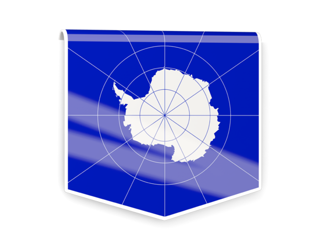 Square flag label. Download flag icon of Antarctica at PNG format