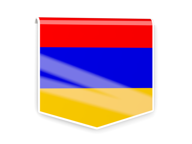 Square flag label. Download flag icon of Armenia at PNG format