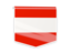 Austria. Square flag label. Download icon.