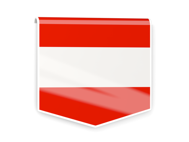 Square flag label. Download flag icon of Austria at PNG format