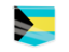 Bahamas. Square flag label. Download icon.