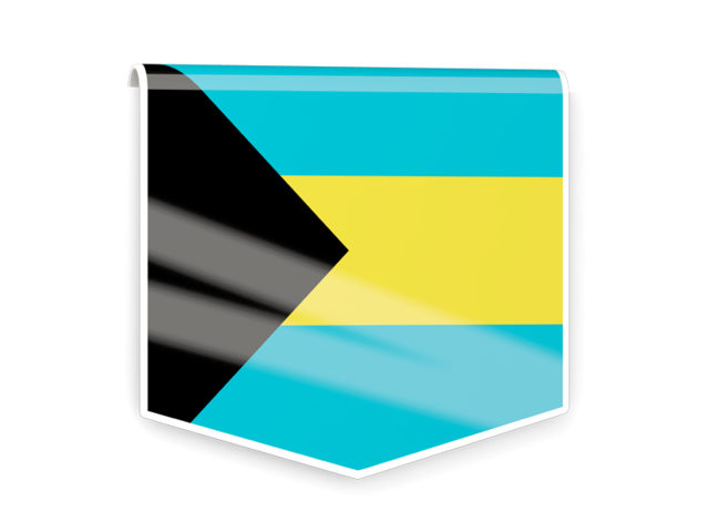 Square flag label. Download flag icon of Bahamas at PNG format