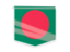 Бангладеш. Квадратный флаг-этикетка. Скачать иллюстрацию.