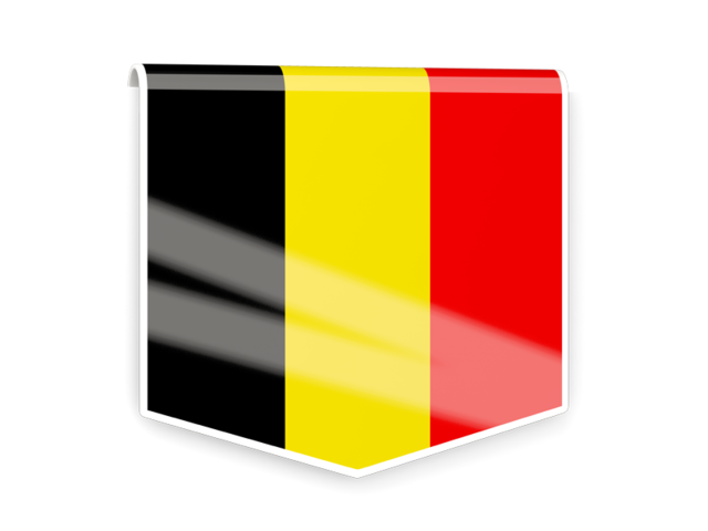 Square flag label. Download flag icon of Belgium at PNG format