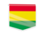 Bolivia. Square flag label. Download icon.