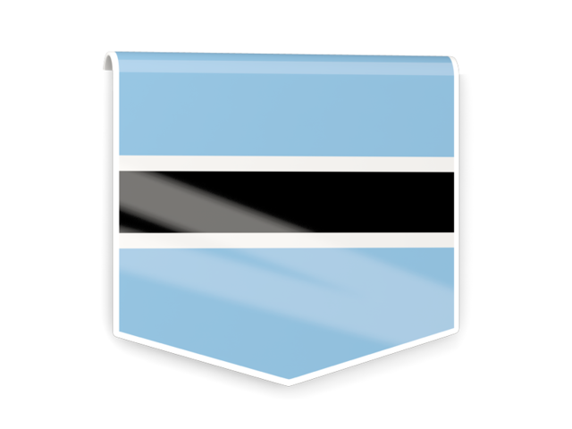 Square flag label. Download flag icon of Botswana at PNG format