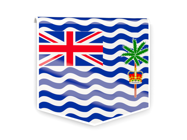 Square flag label. Download flag icon of British Indian Ocean Territory at PNG format