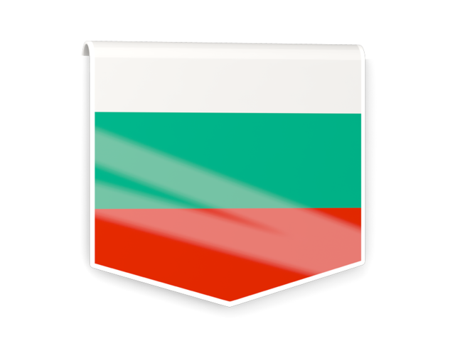 Square flag label. Download flag icon of Bulgaria at PNG format