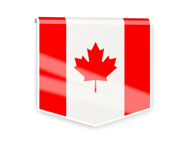 Square flag label. Download flag icon of Canada at PNG format