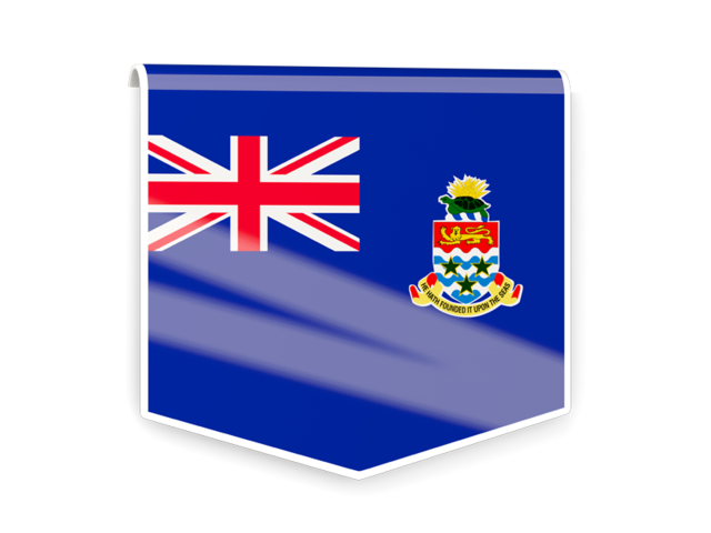 Square flag label. Download flag icon of Cayman Islands at PNG format