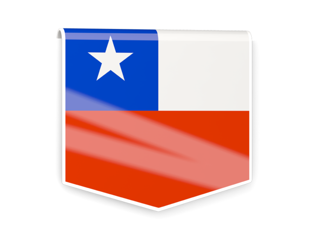 Square flag label. Download flag icon of Chile at PNG format