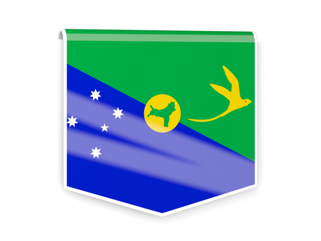 Square flag label. Download flag icon of Christmas Island at PNG format