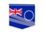 Cook Islands. Square flag label. Download icon.