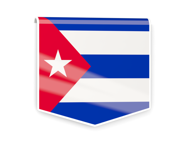 Square flag label. Download flag icon of Cuba at PNG format