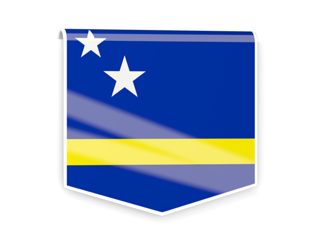 Square flag label. Download flag icon of Curacao at PNG format