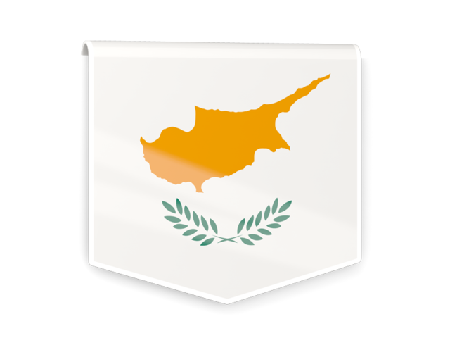 Square flag label. Download flag icon of Cyprus at PNG format