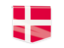 Denmark. Square flag label. Download icon.