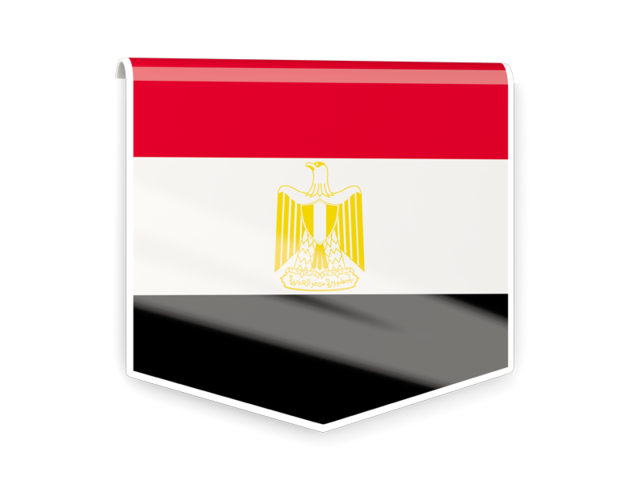 Square flag label. Download flag icon of Egypt at PNG format