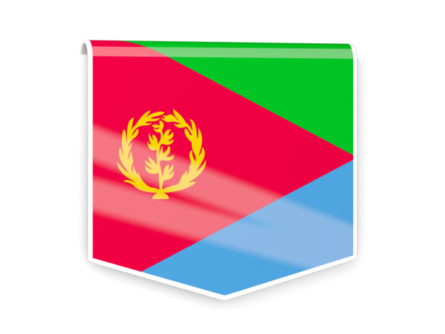 Square flag label. Download flag icon of Eritrea at PNG format