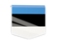 Estonia. Square flag label. Download icon.