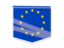 European Union. Square flag label. Download icon.