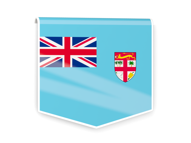 Square flag label. Download flag icon of Fiji at PNG format