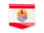 French Polynesia. Square flag label. Download icon.