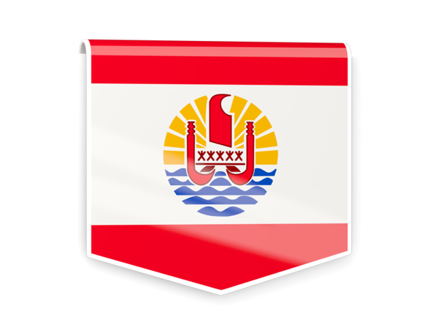 Square flag label. Download flag icon of French Polynesia at PNG format