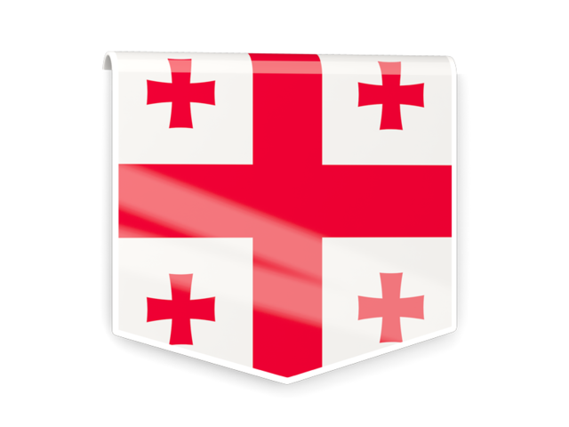 Square flag label. Download flag icon of Georgia at PNG format