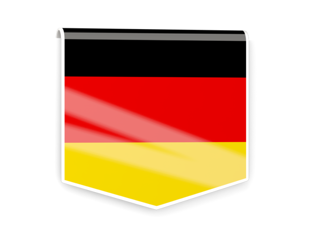 Квадратный флаг-этикетка. Скачать флаг. Германия