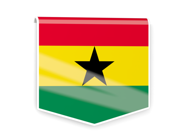 Square flag label. Download flag icon of Ghana at PNG format
