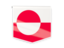 Greenland. Square flag label. Download icon.