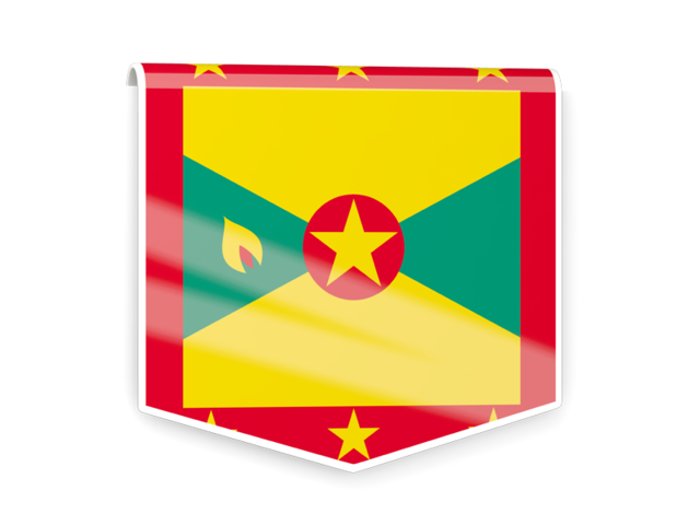 Square flag label. Download flag icon of Grenada at PNG format