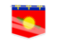Guadeloupe. Square flag label. Download icon.