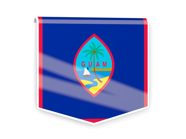 Square flag label. Download flag icon of Guam at PNG format