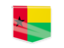 Гвинея-Бисау. Квадратный флаг-этикетка. Скачать иконку.
