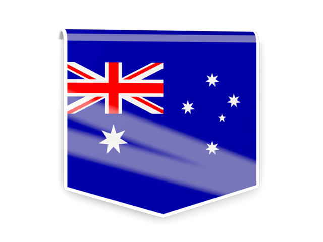 Square flag label. Download flag icon of Heard Island at PNG format