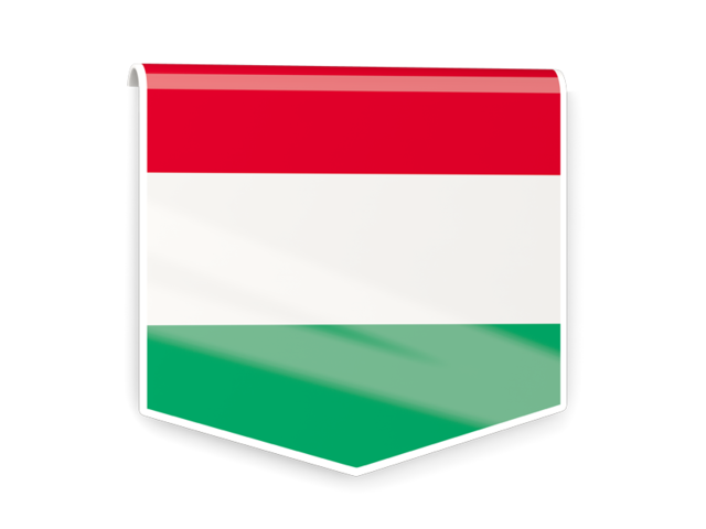 Square flag label. Download flag icon of Hungary at PNG format