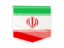 Iran. Square flag label. Download icon.