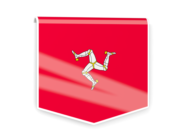 Square flag label. Download flag icon of Isle of Man at PNG format