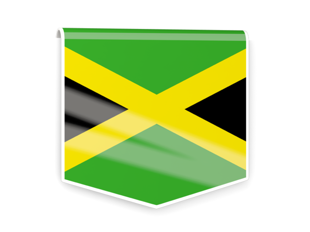 Square flag label. Download flag icon of Jamaica at PNG format