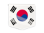 South Korea. Square flag label. Download icon.