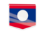 Laos. Square flag label. Download icon.