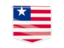 Либерия. Квадратный флаг-этикетка. Скачать иллюстрацию.