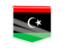 Libya. Square flag label. Download icon.