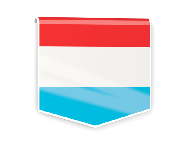 Square flag label. Download flag icon of Luxembourg at PNG format