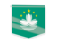 Macao. Square flag label. Download icon.