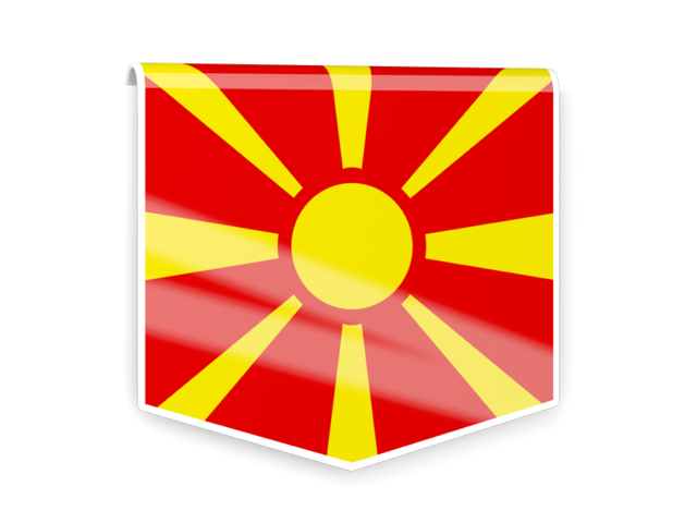 Square flag label. Download flag icon of Macedonia at PNG format